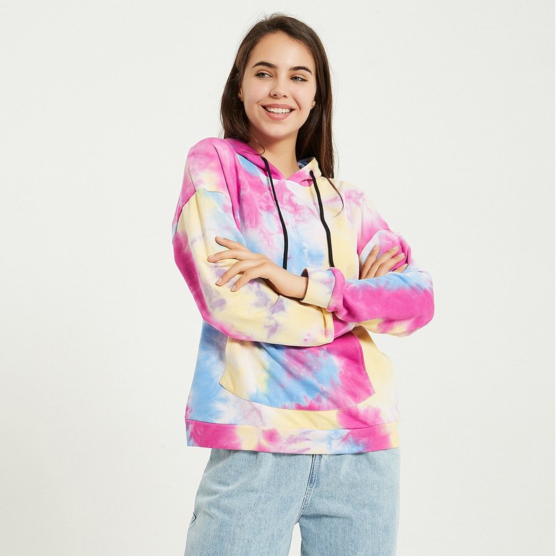 122801661353.jpg Ladies Tie-Dye Hoodie - Image 1
