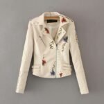 Embroidered studded leather jacket - Image 5