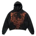 Punk Design Printed Hoodie Harajuku Street Clothing Y2 Fashion Large Hoodie Hip Hop Gothic Long Sleeve - Image 5