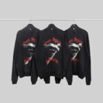 Metal Angel Print Distressed Oversized Hoodie - Image 5