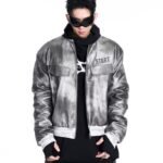 Niche Punk Flight Jacket Men's Autumn And Winter Thickening Quilted Leather Coat Motorcycle Clothing - Image 3
