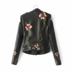 Embroidered studded leather jacket - Image 2