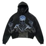 Punk Design Printed Hoodie Harajuku Street Clothing Y2 Fashion Large Hoodie Hip Hop Gothic Long Sleeve - Image 4