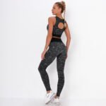 Jacquard camouflage Yoga Pants Set - Image 5