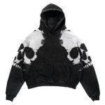 Gothic Casual Letter Explosion Print Men's Clothing Skull Hoodie - Image 2