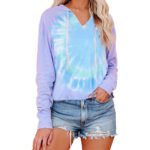 Tie Dye Hoodie Loose Ombre Long Sleeve Top - Image 3
