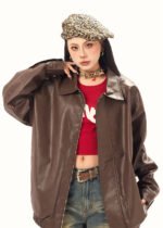 Punk Rock Motorcycle Leather Clothing For Men And Women Spring And Autumn - Image 10