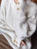 Women's Clothing Loose Feeling Retro Lazy Style Round Neck Base Sweater - Image 3