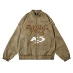 Gothic Letter Affixed Cloth Embroidered Motorcycle Leather Men's Clothing - Image 5