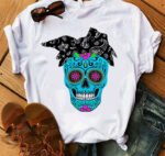 Ladies Fashion Skull Top T-shirt Hip Hop Retro Clothing Print Funny - Image 5