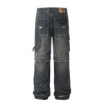 Punk Ripped Cargo Jeans Men's Clothing - Image 2