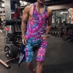 Men's Clothing Series Fashion Camisole Colorful Hip Hop Print Sleeveless Top Shorts Suit - Image 10