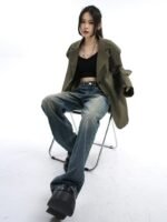 High-waisted, Straight-leg Vintage Jeans Woman - Image 5