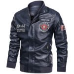 PU Leather Casual Jacket Flight Suit Leather Jacket - Image 4