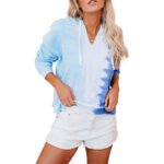 Tie Dye Hoodie Loose Ombre Long Sleeve Top - Image 7