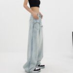 Women's Vintage High-waisted Straight Leg Jeans - Image 2