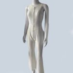 Summer Slim Heart-shape Backless Denim Jumpsuit Women Halter Neck Zip Up High Waist Panst Retro Style Clothing - Image 8