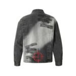 Dark Fun Abstract Demon Printed Jacket Coat Men's Punk Heavy Industry Gradient Denim Clothing - Image 2
