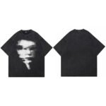 Hip Hop Washed Black T-shirt Streetwear - Image 4