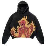 Punk Design Printed Hoodie Harajuku Street Clothing Y2 Fashion Large Hoodie Hip Hop Gothic Long Sleeve - Image 9