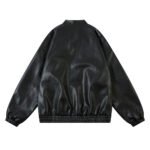 Gothic Letter Affixed Cloth Embroidered Motorcycle Leather Men's Clothing - Image 8