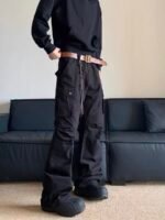 Retro Multi-pocket Cargo Pants Men's Straight Casual Paratrooper Pants - Image 3
