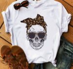 Ladies Fashion Skull Top T-shirt Hip Hop Retro Clothing Print Funny - Image 6