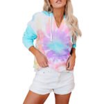 Tie Dye Hoodie Loose Ombre Long Sleeve Top - Image 4